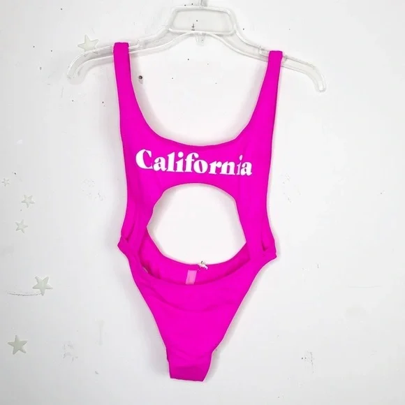 CHLOE Rose Fuchsia pink Barbie core one piece swimsuit - Picture 6 of 12